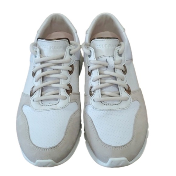 Cole Haan GrandPrø White Leather Sneakers‎ Casual Comfort Shoes - Picture 1 of 13